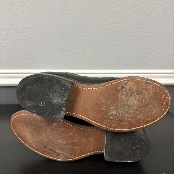 Laredo 7902 Saddle Roper Black Cowhide Leather Boots USA Made Size 8 EE Wide - Picture 8 of 10